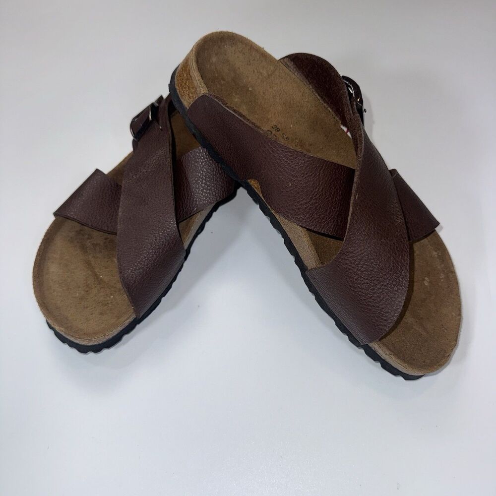 Birkis Birkenstock Crossover Sandals Size 39 US L8 M6 Brown NARROW